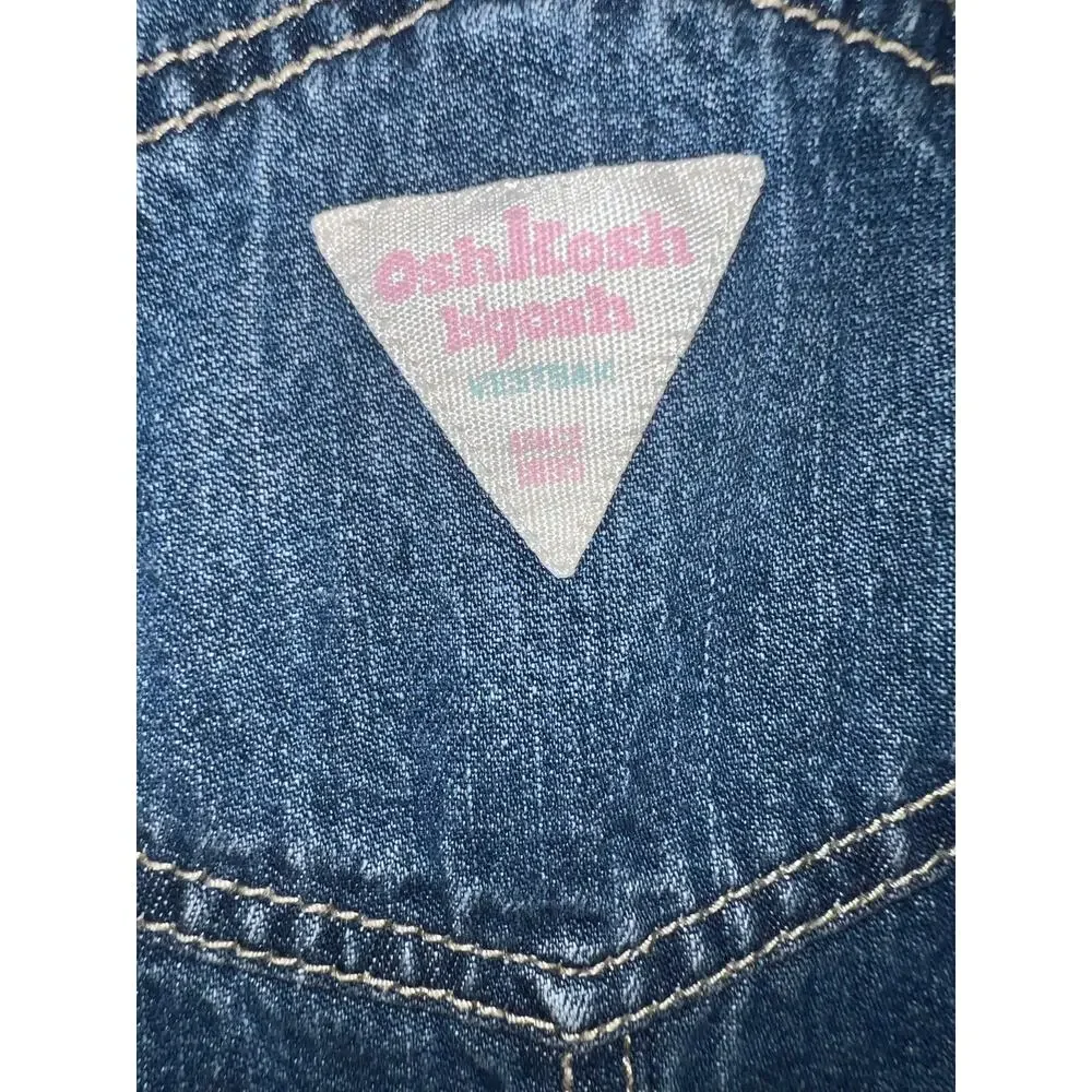 OshKosh B'gosh Y2K denim overall denim jean vestbek dress pink size girls 4
